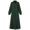 Abaya - Robe Hijab Vintage pour Femme, Abaya de Dubaï, Turquie, Couleur Unie, Vêtements Musulmans Islamiques