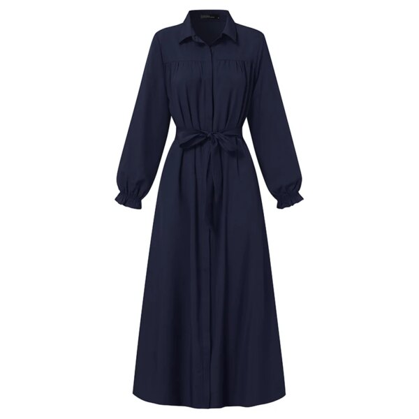 Abaya - Robe Hijab Vintage pour Femme, Abaya de Dubaï, Turquie, Couleur Unie, Vêtements Musulmans Islamiques