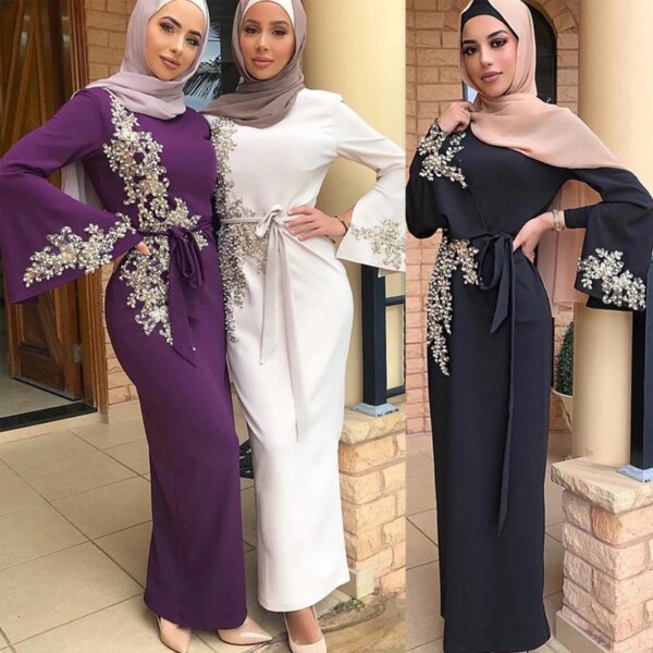 Abaya Robe Hijab pour femmes musulmanes, caftan, vêtements islamiques