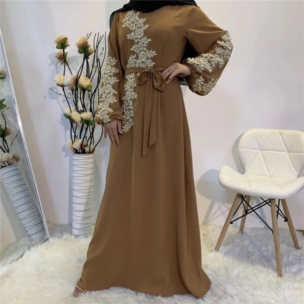 45439-57410a.jpg Abaya Robe Hijab pour femmes musulmanes, Abaya Eid Mubarak, Dubaï, Turquie, Islam Caftan