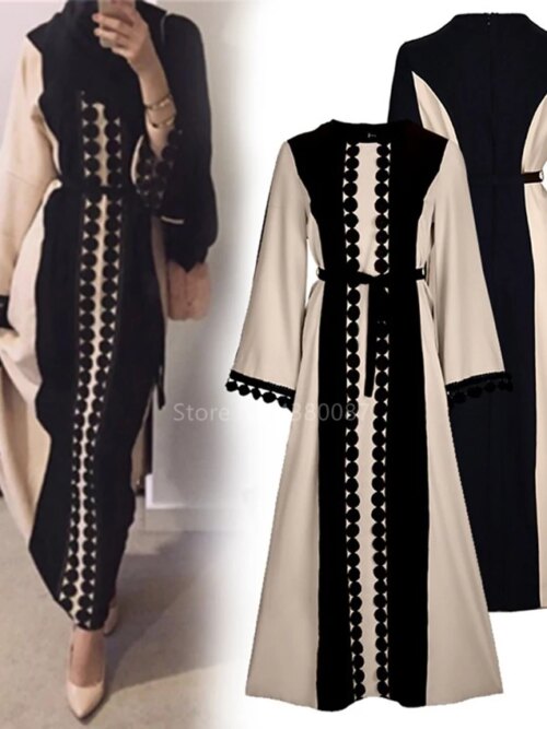 Abaya Robe musulmane pour femmes, vêtements islamiques, moyen-orient, duibai arabe