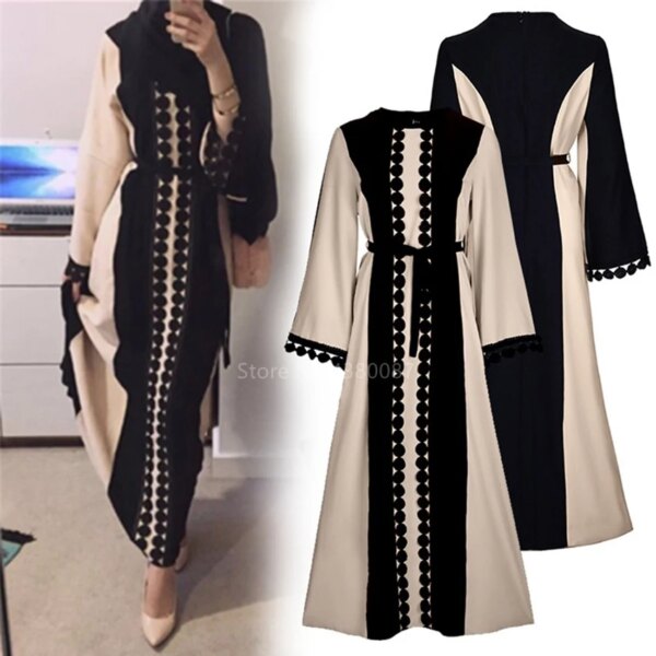 Abaya Robe musulmane pour femmes, vêtements islamiques, moyen-orient, duibai arabe
