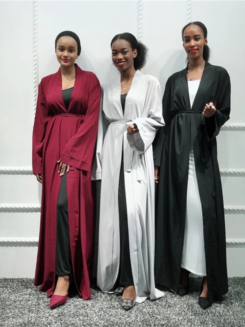 Abaya – Cardigan Kimono de dubaï pour femmes, robe musulmane, Hijab