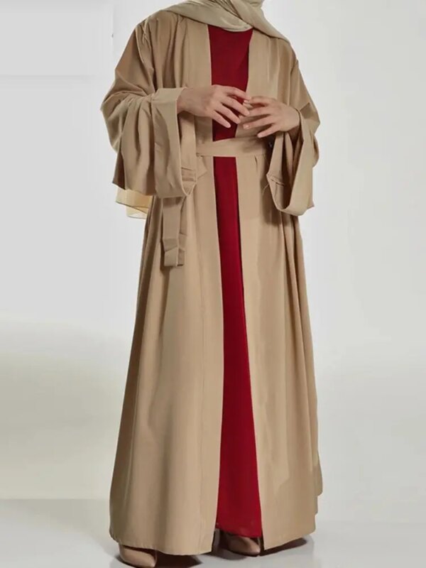 Abaya Robe musulmane lisse et soyeuse pour femmes, Abayas musulmanes longues
