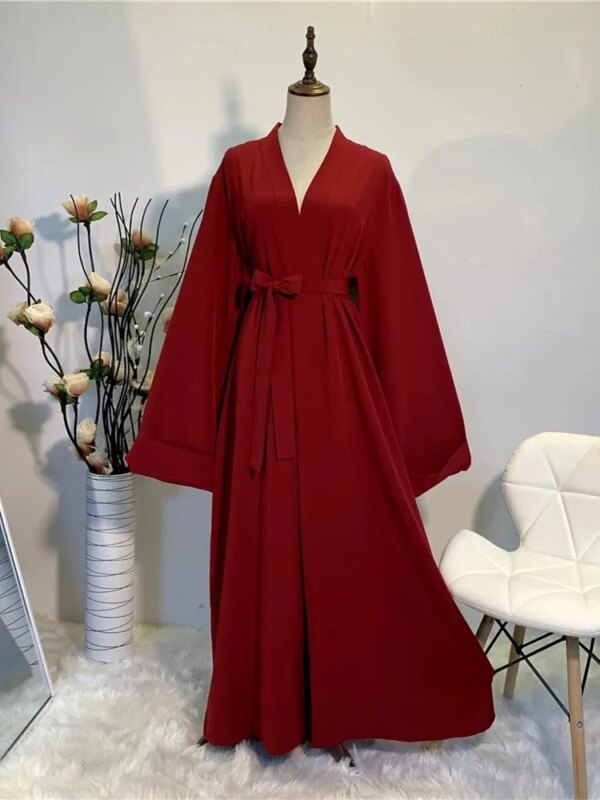 45727-f603ac.jpg Abaya Robe musulmane lisse et soyeuse pour femmes, Abayas musulmanes longues