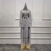 Abaya en mousseline de soie pour femmes, kimono ouvert pour Ramadan Eid Mubarak