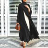 Abaya en mousseline de soie pour femmes, kimono ouvert pour Ramadan Eid Mubarak