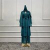 Abaya en mousseline de soie pour femmes, kimono ouvert pour Ramadan Eid Mubarak