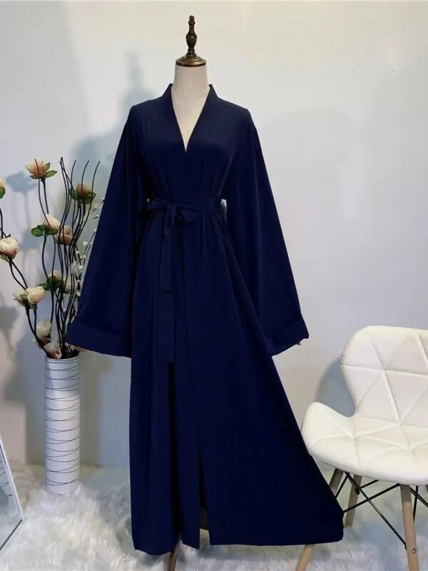 45772-4dec1d.jpg Abaya Robe musulmane lisse et soyeuse pour femmes, Abayas musulmanes longues