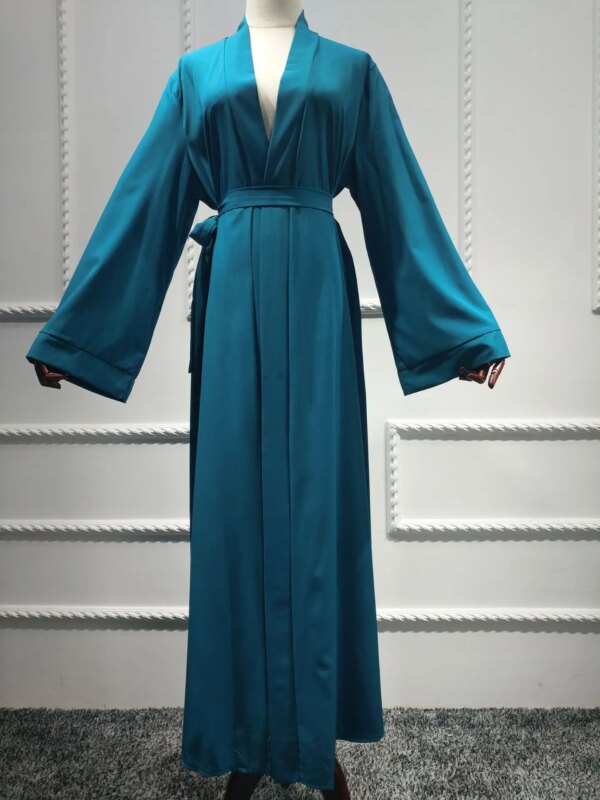 Abaya Robe musulmane lisse et soyeuse pour femmes, Abayas musulmanes longues