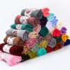 hijab Foulard froissé en coton doux pour femme musulmane, 70x180cm, châles et enveloppes islamiques