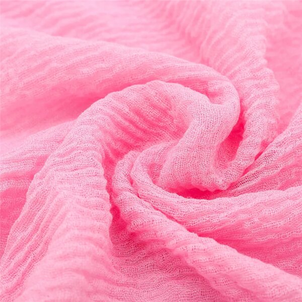 hijab Foulard froissé en coton doux pour femme musulmane, 70x180cm, châles et enveloppes islamiques