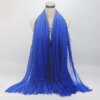 hijab Foulard froissé en coton doux pour femme musulmane, 70x180cm, châles et enveloppes islamiques