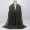hijab Foulard froissé en coton doux pour femme musulmane, 70x180cm, châles et enveloppes islamiques
