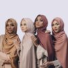 hijab Écharpe en mousseline de soie à bulles pour femmes musulmanes, hijab léger