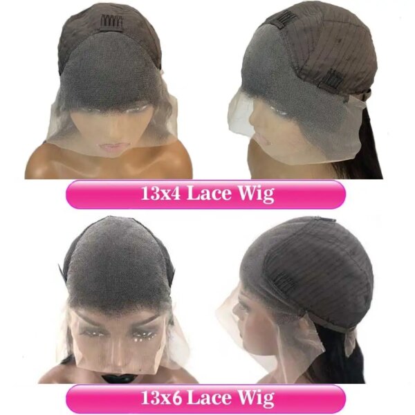 perruque femme Lace Front Wig frisée naturelle, cheveux humains, Deep Wave, 13x4, 13x6, HD, 34 pouces