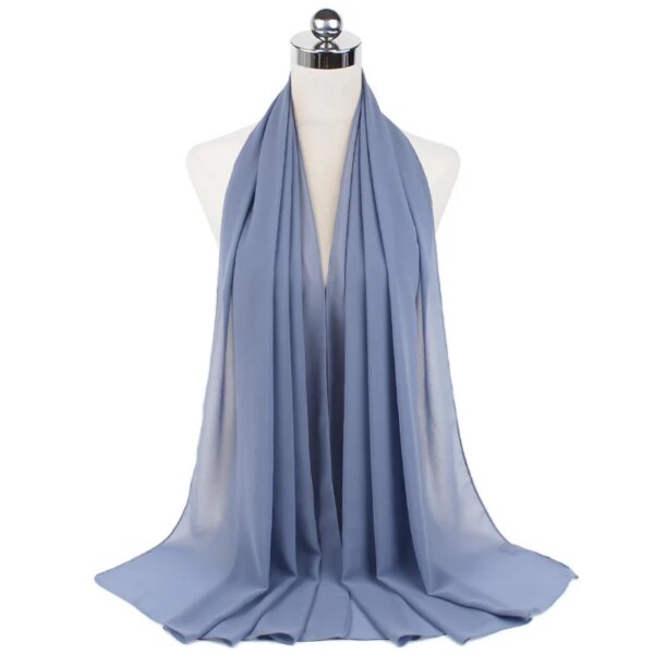 hijab Écharpe en mousseline de soie à bulles pour femmes musulmanes, hijab léger