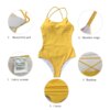 maillot de bain 1 pièce gainant  sexy, bretelles tressées, dos croisé