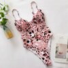 Maillot de bain une pièce imprimé léopard, sexy, amissié, avec franges, pour femmes
