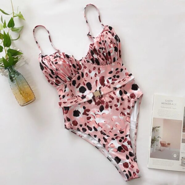 Maillot de bain une pièce imprimé léopard, sexy, amissié, avec franges, pour femmes