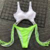 Maillot de bain une pièce imprimé léopard, sexy, amissié, avec franges, pour femmes