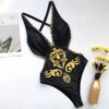 Maillot de bain une pièce imprimé léopard, sexy, amissié, avec franges, pour femmes