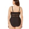 Maillot de bain une pièce noir grande taille pour femme