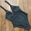 Maillot de bain une pièce noir grande taille pour femme