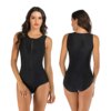 Maillot de bain professionnel une pièce pour femmes, monokini à fermeture éclair