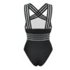 Maillot de bain une pièce à rayures noires, sexy, bandage