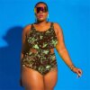 Maillot de bain une pièce grande taille, grande taille, pour femmes