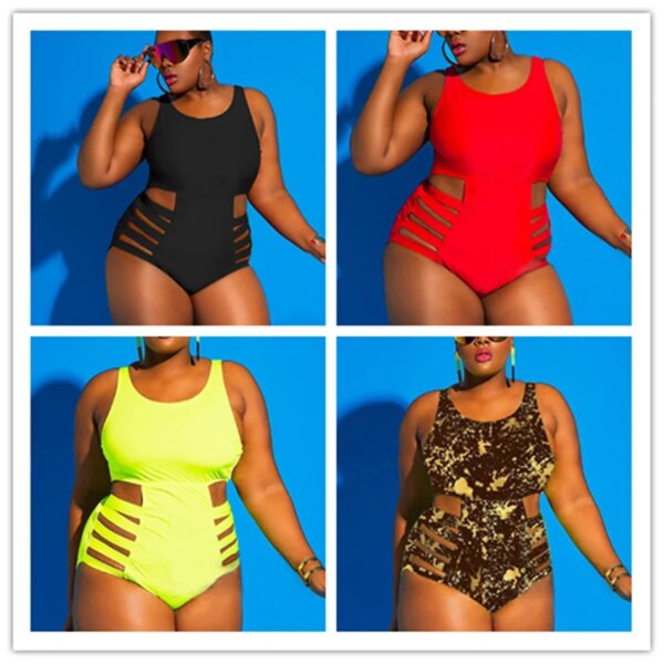 Maillot de bain une pièce grande taille, grande taille, pour femmes
