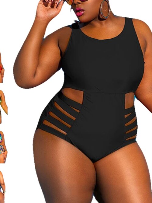 Maillot de bain une pièce grande taille, grande taille, pour femmes