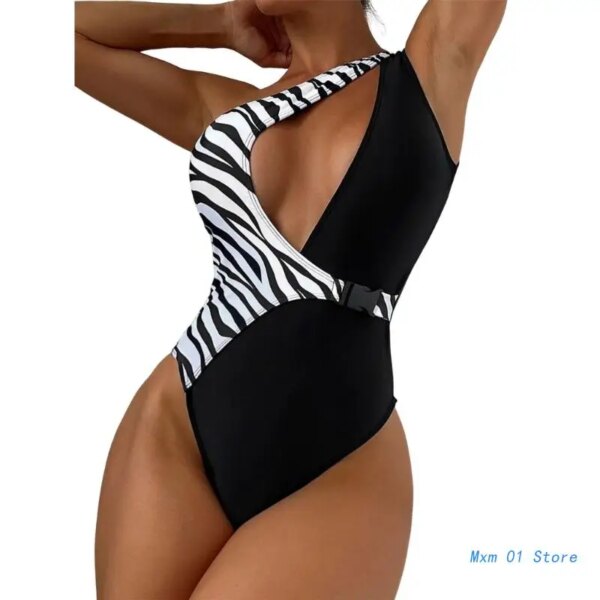 47553-6536bf.jpg Maillots de bain Femmes Ventre Contrôle Rayé Imprimé Maillots de bain