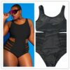 Maillot de bain une pièce grande taille, grande taille, pour femmes