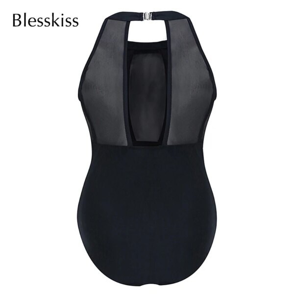 Maillot de bain une pièce, Sexy, grande taille, en maille, 1 rétro