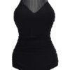 Maillot de bain une pièce, Sexy, grande taille, en maille, 1 rétro