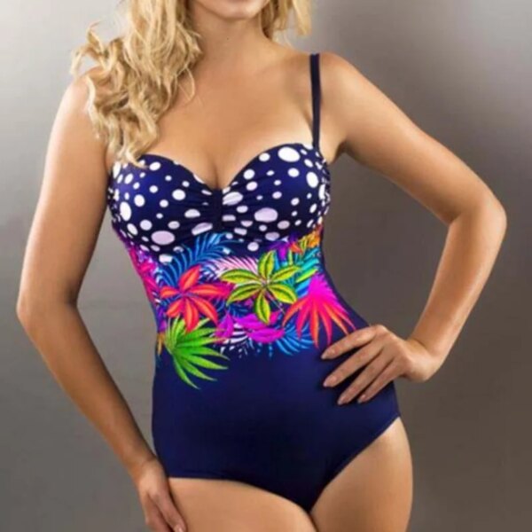 maillot de bain gainant ventre plat imprimé fleuri, sexy, fermé