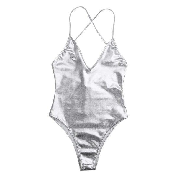 Maillot de bain femme gainant – monokini une pièce brillant