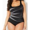 maillot de bain 1 piece noir, sexy, grande taille, fermé, push-up