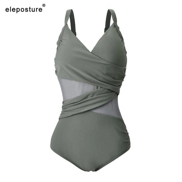 Maillot de bain une pièce en maille, Sexy, Patchwork, Vintage, pour femmes, vêtements de plage