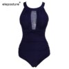 Maillot de bain une pièce en maille, Sexy, Patchwork, Vintage, pour femmes, vêtements de plage