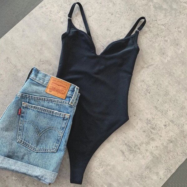 Maillot de bain gainant ventre plat , sexy, col en V, pour femmes, monokini