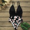 maillot de bain gainant ventre plat , sexy, imprimé floral, pour femmes, soutien-gorge push-up, à volants