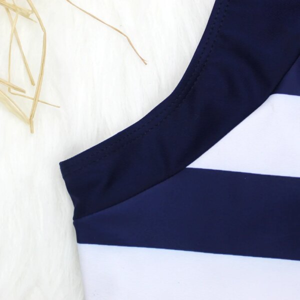 Maillot de bain une piece, dos nu, rayé, Sexy, amincissant, pour femmes