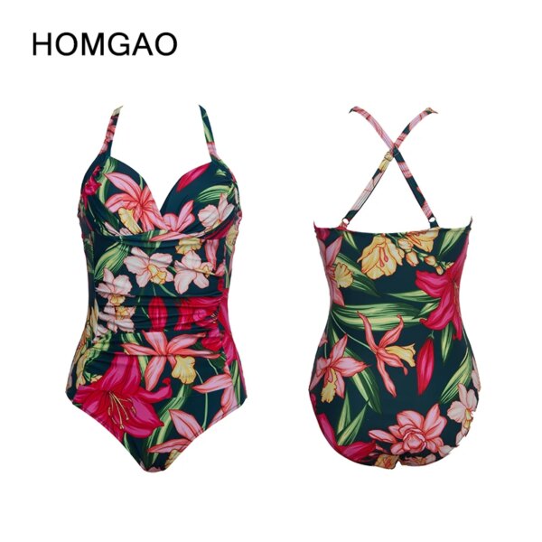 maillot de bain 1 pièce gainant imprimé Floral, maillot de bain femme sexy
