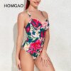 maillot de bain 1 pièce gainant imprimé Floral, maillot de bain femme sexy