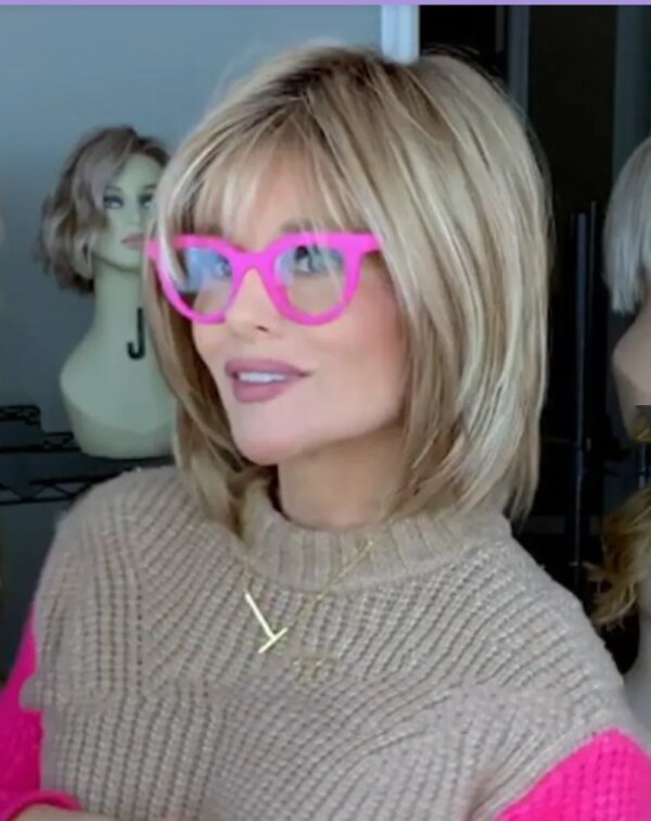 Perruque Bob synthétique courte Blonde pour femmes