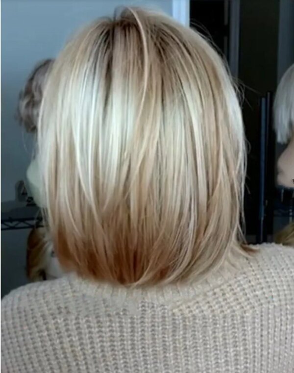 Perruque Bob synthétique courte Blonde pour femmes