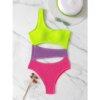 maillot de bain 1 pièce gainant , découpé, Monokini, motif Patchwork